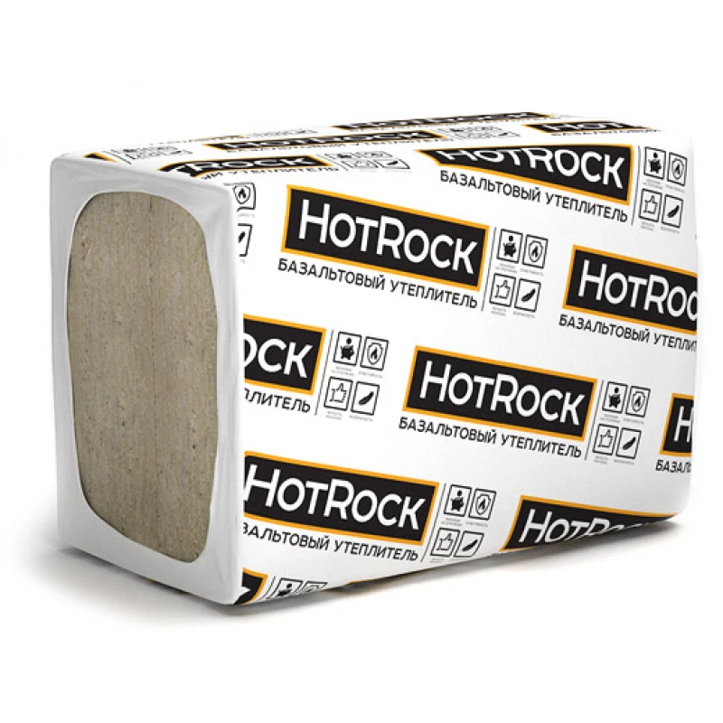 Утеплитель HotRock Блок (1200x600x100 мм, 2,88 м2 / 0,288 м3)